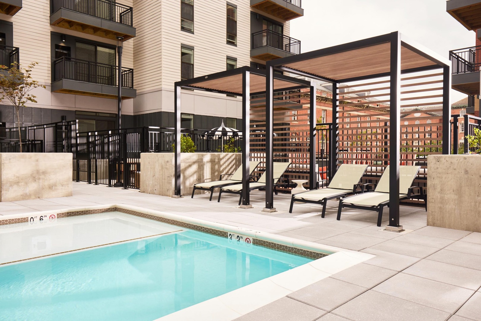 Pool at Reynard's luxury apartments in The Parks, DC